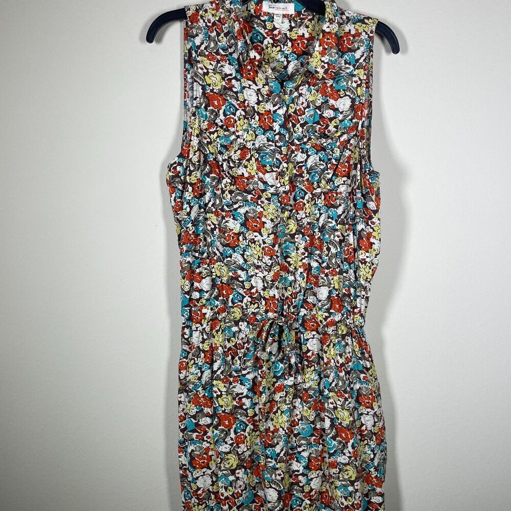 Two by Vince Camuto Women's Sleeveless Tie Front Floral Casual Dress Large!